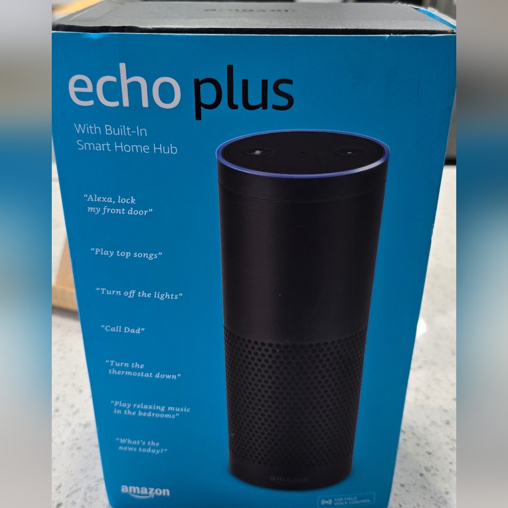 Amazon Echo Plus 1st Gen Music Speaker with Alexa Smart Home Hub  Black